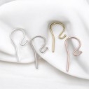 Monachelle con pallina in argento 925% 14x25mm filo 1mm 10pz | GDO