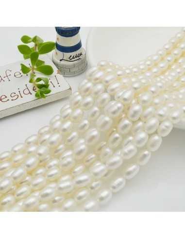 Perle acqua dolce Chicchi di Riso 5-5.5 mm bianche AAA |GDO