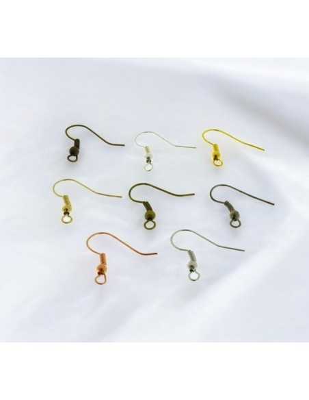 Monachelle in metallo con rifinitura e pallina 18x18mm 5 paia