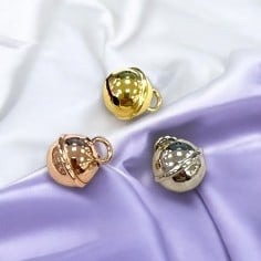 Ciondolo campanella in argento 925 12.5 x 13 mm 1pz Gioie d'Oriente
