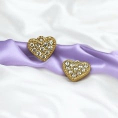 Ciondolo cuore acciaio inox con zirconi 8.5mm 1pz Gioie d'Oriente 2