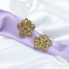 Ciondolo zampa in acciaio con zirconi 8mm 1pz Gioie d'Oriente 2