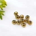 Distanziatori a Pallina in Acciaio dorato con foro 1.5 mm 20pz 3 mm e 4 mm Gioie d'Oriente