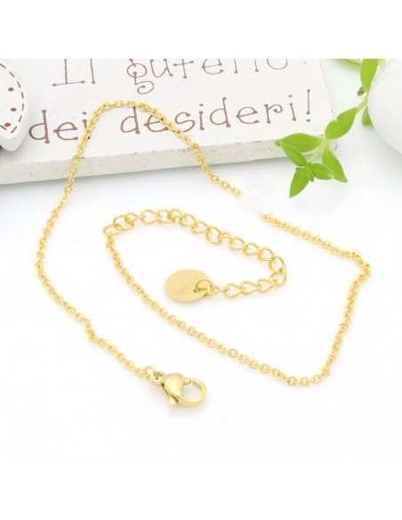 base collana in acciaio ovale saldata spessore 1.5mm Inossidabile finito 36 cm GDO