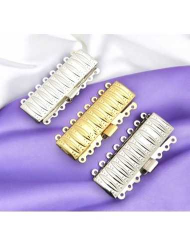 Chiusura 8 Fili Filigrana a Incastro per Collana Bracciale 36x16mm |GDO