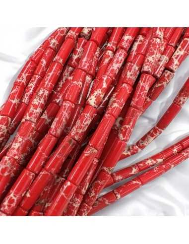 Pietre dure Aulite rossa a forma di Cilindro liscio 14x4.5mm 28pz | GDO