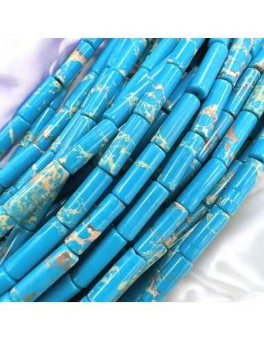 Pietre dure Aulite turchese a forma di Cilindro liscio 14x4.5mm 28pz | GDO
