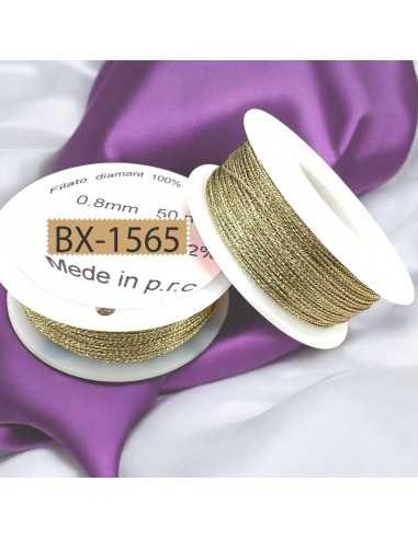 Filo per uncinetto in lurex colore oro chiaro 0.8mm 50mt | GDO