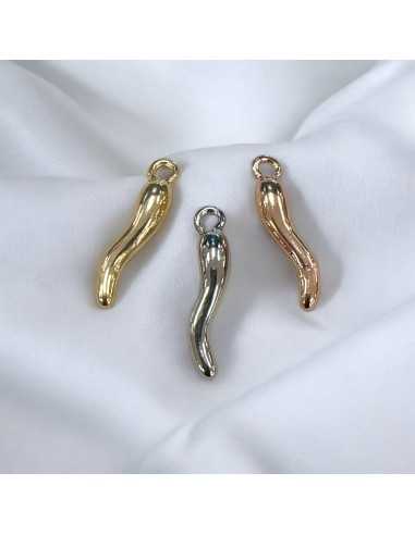 Ciondolo Cornetto 4.5x22 mm in Ottone Placcato 1 pz |GDO