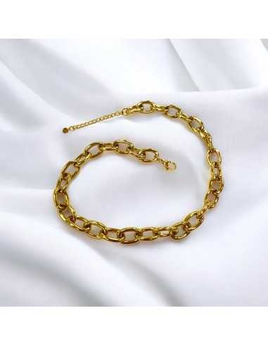 Collana Base Acciaio maglia ovale con prolunga 41+5cm Regolabile GDO