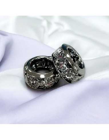 Distanziatore con Strass in ottone Canna di fucile 5x10mm con foro 6mm 3pz | GDO
