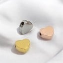 Distanziatore cuore piatto acciaio 7 x 8 mm foro 1.8 mm 1pz Gioie d'Oriente