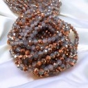 Filo mezzi cristalli rame opale 3x4mm rondelle sfaccettate 125pz GDO