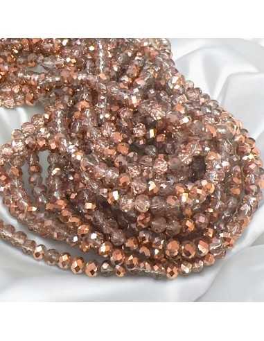 Filo mezzi cristalli rame e trasparente 2.5x3.5mm briolette 125pz GDO