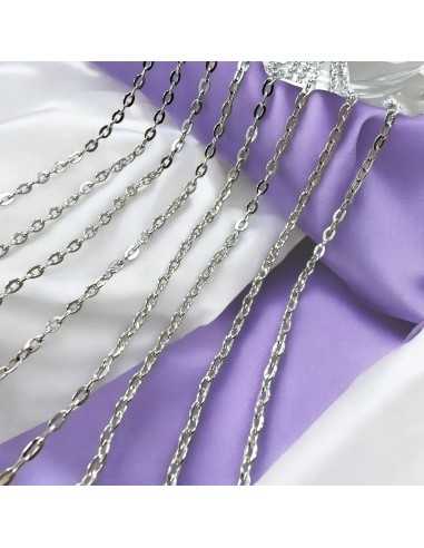 Catena ovalina piatta 2x3mm in Argento 925% | GDO