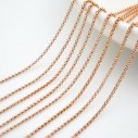 Catena Rolò liscia in Argento 925% Oro rosa di spessore 1.2mm 10cm | GDO