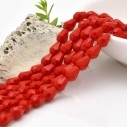 Goccia Cristallo Sfaccettato Briolette col rosso 6x7.5mm Filo da 72pz| GDO