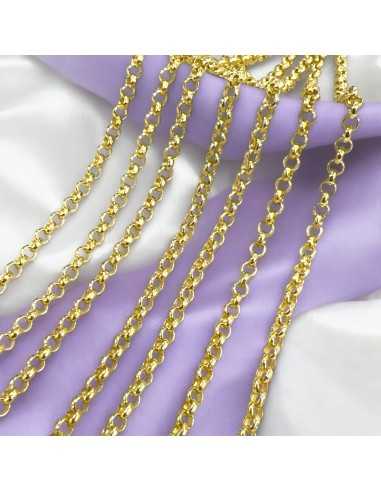 Catena Rolò liscia in Argento 925% Oro di spessore 2.5mm | GDO