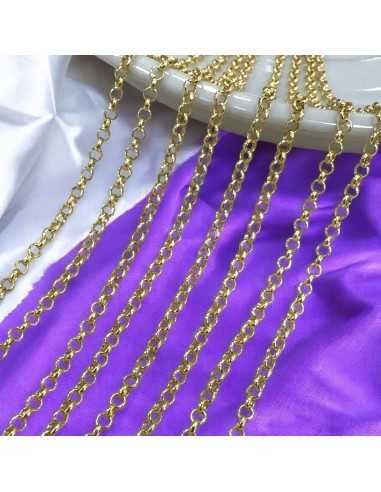 Catena Rolò liscia in Argento 925% Oro di spessore 2mm | GDO