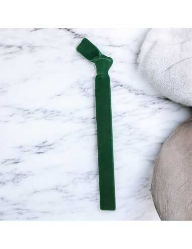 Bracciale velluto elastico 1cm per creazioni fai da te colore verde scuro|GDO