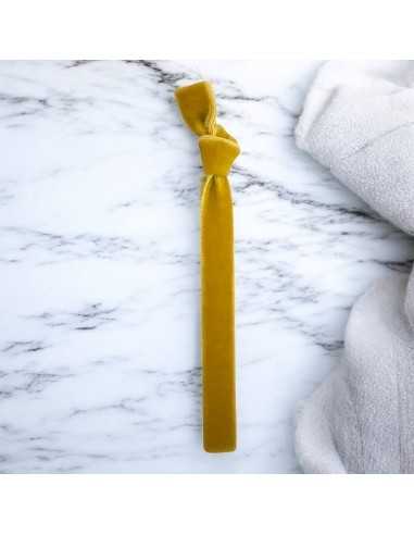 Bracciale velluto elastico 1cm per creazioni fai da te colore giallo ocra|GDO