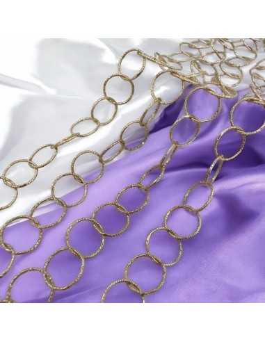 Catena con Anelle tonde satinate 10mm in Argento 925% Oro | GDO