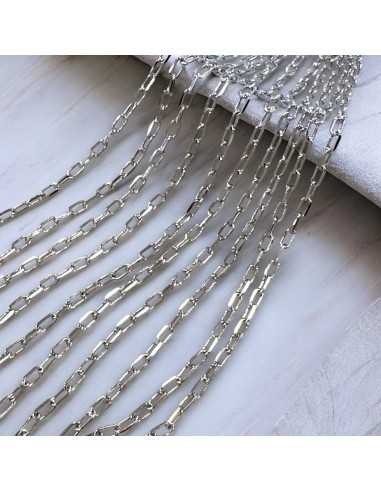 Catena in Argento 925% con maglie rettangolari 2x4mm | GDO