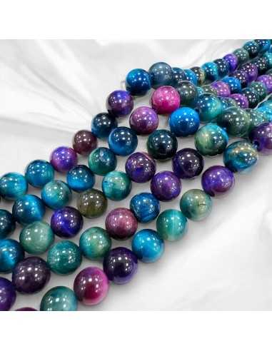Pietre dure Occhio di tigre colore Mix liscio 8mm 46pz | GDO