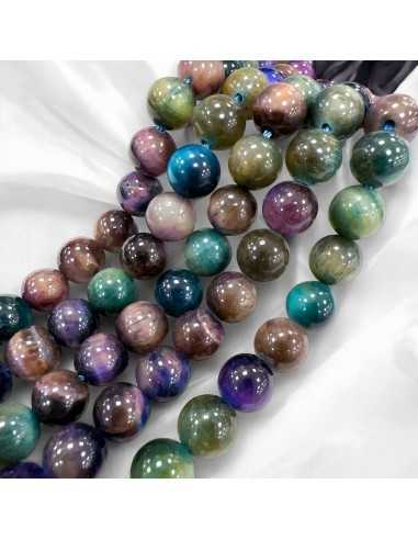 Pietre dure Occhio di tigre colore Mix liscio 8mm 46pz | GDO