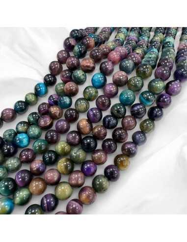Pietre dure Occhio di tigre colore Mix liscio 6mm 58pz | GDO