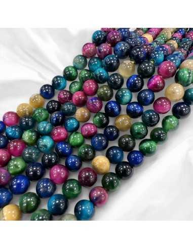 Pietre dure Occhio di tigre colore Mix liscio 6mm 58pz | GDO
