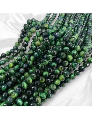 Pietre dure Occhio di tigre Verde liscio 4mm 85pz | GDO