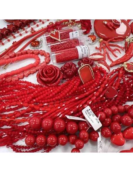 Accessori color rosso ciliegia per bigiotteria fai da te - GDO