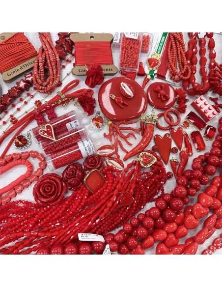 nappine cordoni connettori color rosso ciliegia per bigiotteria fai da te - GDO