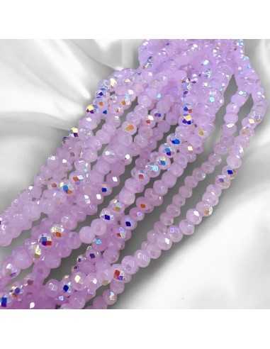 Filo di Mezzi Cristalli Rosa lilla AB Rondelle sfaccettate 2x3mm 143pz | GDO