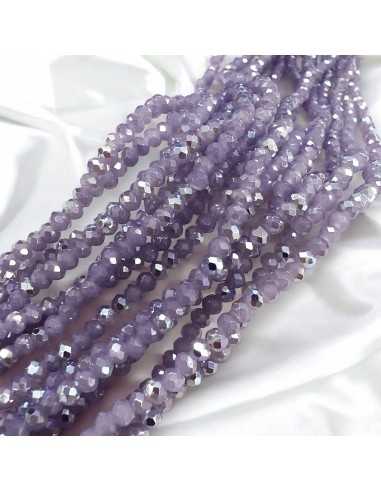 Filo di Mezzi Cristalli Lilla AB Rondelle sfaccettate 3x4mm 112pz | GDO