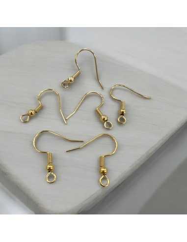 Monachelle con rifinitura e pallina in acciaio placcato oro 17,5x19mm 10pz | GDO