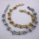 Bracciale in acciaio inox con maglie a nodi 18+5cm | GDO