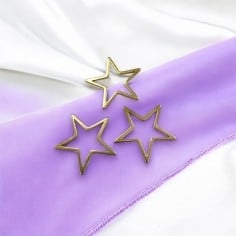 Ciondoli stella a 5 punte in acciaio dorato 14 17 21 mm 3pz Gioie d'Oriente 2