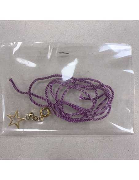 Kit bracciale acciaio chiusura a pallina stella e filo 70cm | GDO