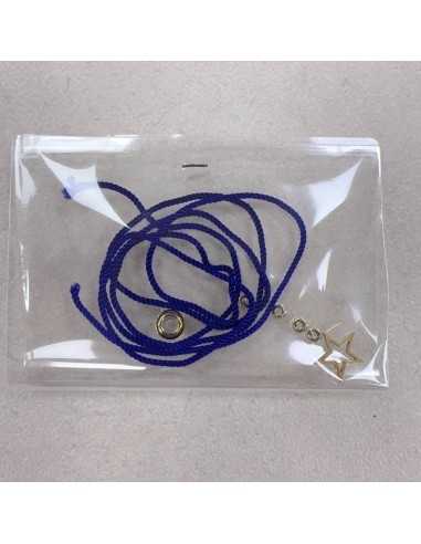 Kit bracciale acciaio chiusura a pallina stella e filo 70cm | GDO