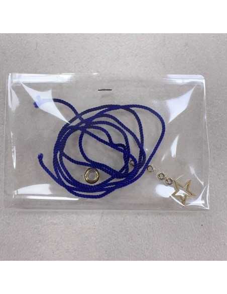 Kit bracciale acciaio chiusura a pallina stella e filo 70cm | GDO