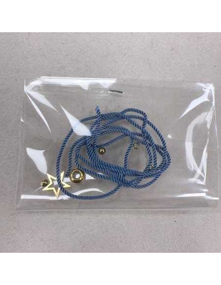 Kit bracciale acciaio chiusura a pallina stella e filo 70cm | GDO