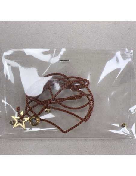 Kit bracciale acciaio chiusura a pallina stella e filo 70cm | GDO
