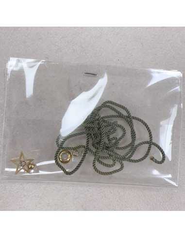 Kit bracciale acciaio chiusura a pallina stella e filo 70cm | GDO