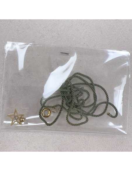 Kit bracciale acciaio chiusura a pallina stella e filo 70cm | GDO