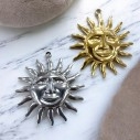 Ciondolo a forma di Sole con viso in Acciaio inox 37x40mm 1pz | GDO