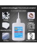 Colla rapida multiuso per metallo, plastica, gioielli, 50g