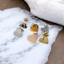 Base orecchini a forma di Cuore in Acciaio con perno 10mm 1 paio | GDO