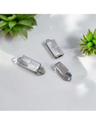 Chiusura Collana 1 Filo Rettangolare 6x18mm Argento 925 | GDO